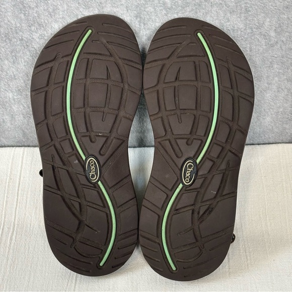 Chaco Z/Cloud X Strappy Open Toe Sandals-Orange and Teal Green-Women Size 6 - Picture 8 of 10